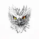 Harpy eagle tattoo design idea