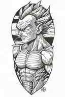 Vegeta tattoo design idea
