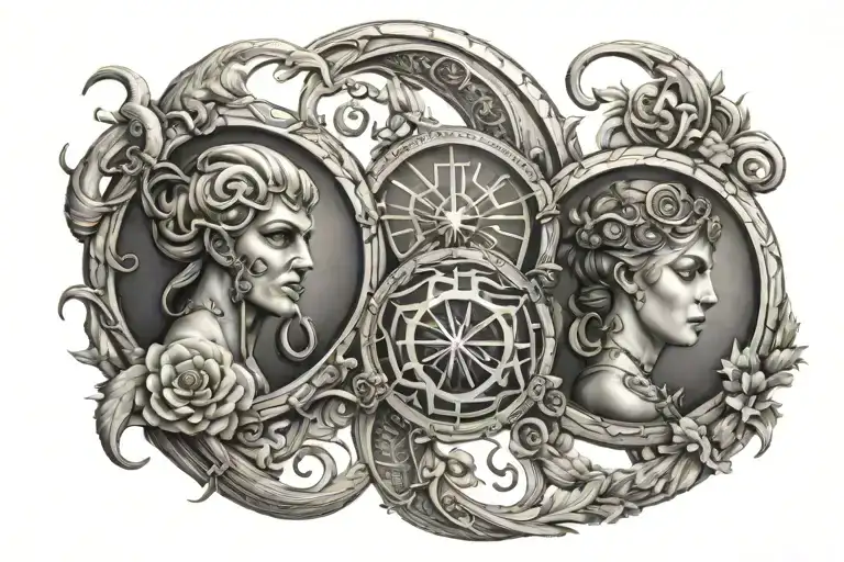 Libra Scorpio Taurus tattoo design idea