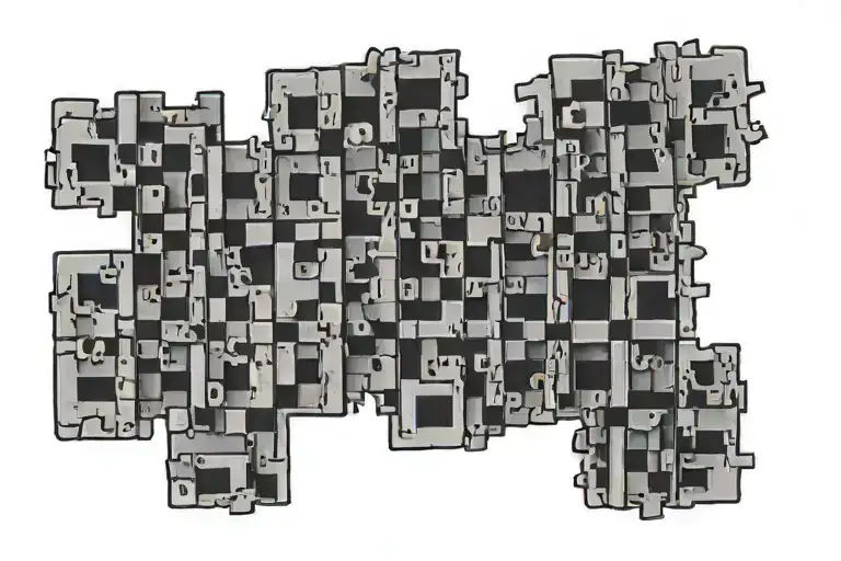 crossword puzzle tattoo design idea