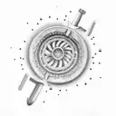 Fibonacci bearing wrench tattoo design idea