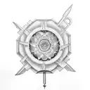 Fibonacci bearing wrench tattoo design idea