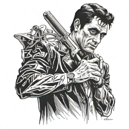 Antonio Montana from Scarface tattoo design idea