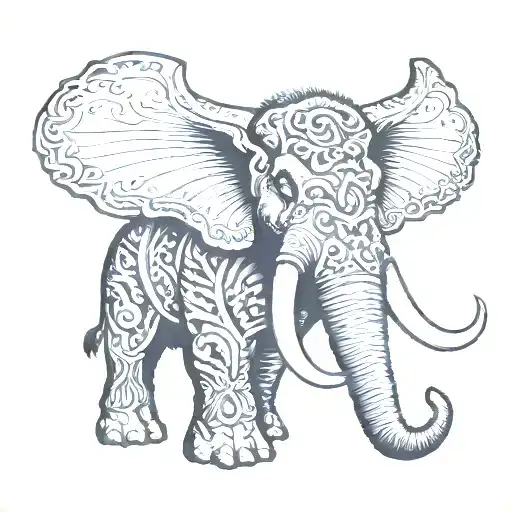 mammoth  tattoo design idea
