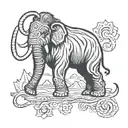 mammoth  tattoo design idea