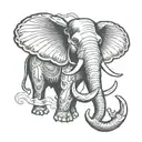 mammoth  tattoo design idea
