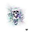 ghost with bong tattoo design idea