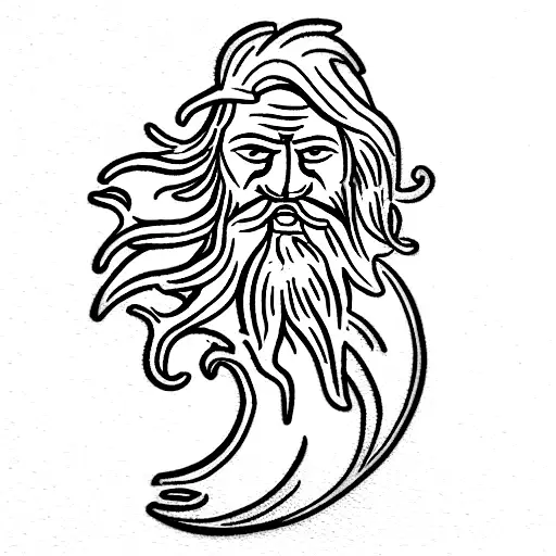Poseidon tattoo design idea