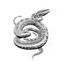 Serpent en forme de coeur tattoo design idea