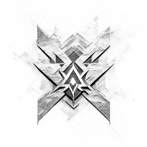Linkin Park logo with shattered glass effect tattoo design idea