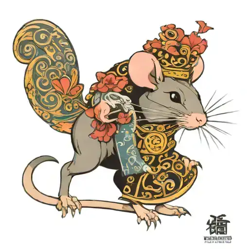 Chinese rat Alexander the Great tattoo design idea
