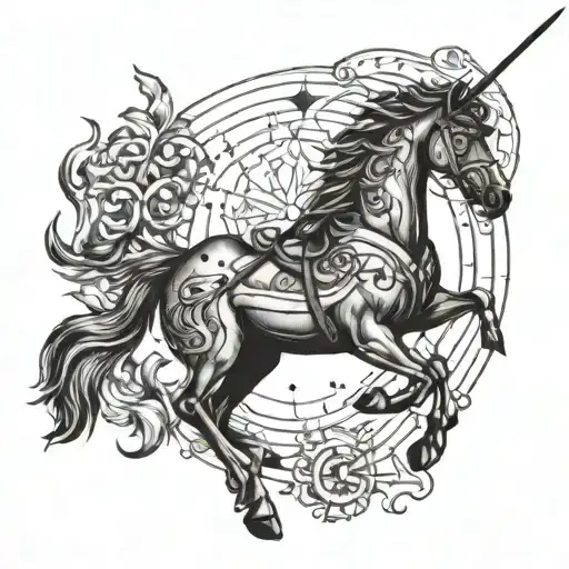 sagittarius zodiac sign tattoo design idea