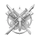 weapons tattoo design idea