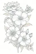 January July and August Birth flowers  tattoo design idea