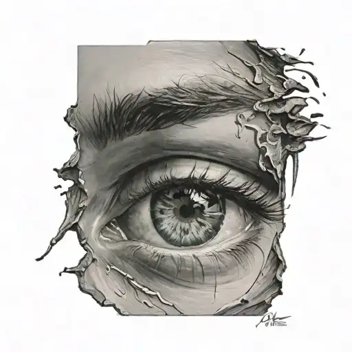 crying Fallen Angel Eye, Painting By Alexandre Cabanel  tattoo design idea