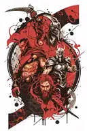 spartan and thor tattoo design idea