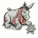 Eeyore tattoo design idea
