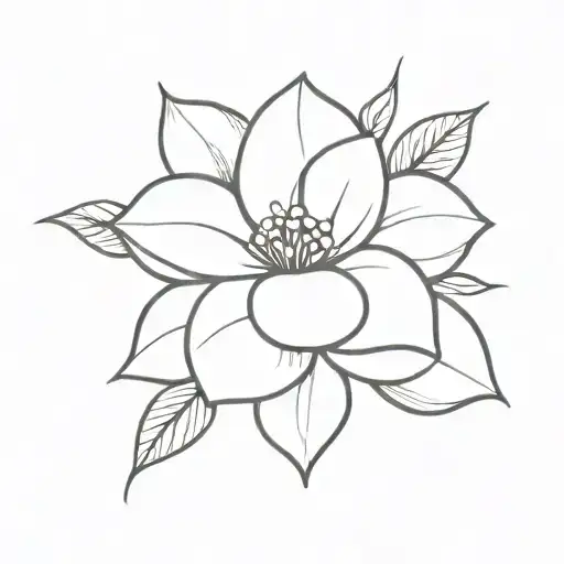 dainty flower tattoo design idea