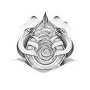 sand worm tattoo design idea