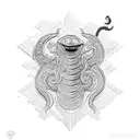 sand worm tattoo design idea