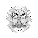 sand worm tattoo design idea