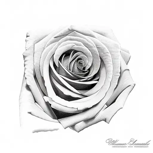 smokey rose tattoo design idea