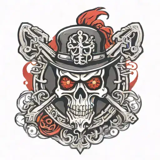 Motorhead band logo with red eyes tattoo design idea