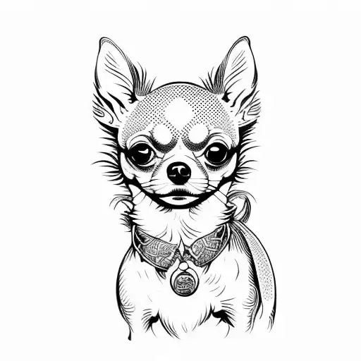 chihuahua tattoo design idea