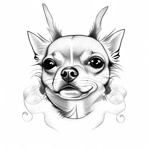 chihuahua tattoo design idea