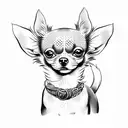 chihuahua tattoo design idea