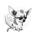 chihuahua tattoo design idea