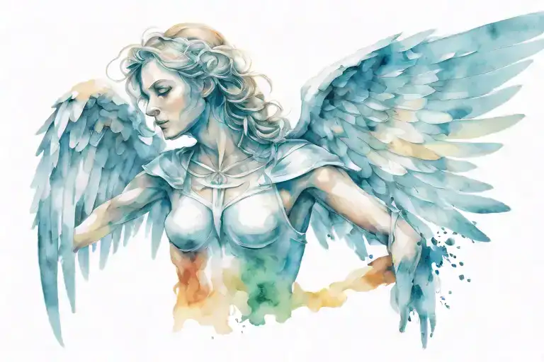 Warrior Angel tattoo design idea