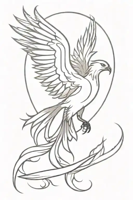 09,09,22 Phoenix rising from ashes tattoo design idea