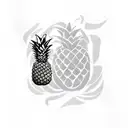 Pineapple tattoo design idea