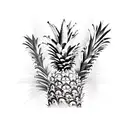Pineapple tattoo design idea
