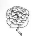 carnation with blueberries and muchrooms  tattoo design idea