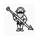 dwarf axe tattoo design idea