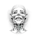 wheelchair marionette mummy tattoo design idea