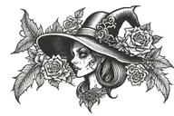 Witchy style tattoo design idea