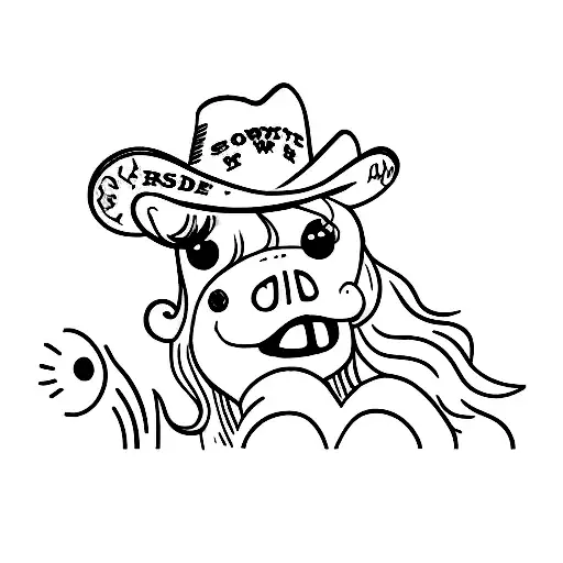 Save a horse, ride a cowboy. tattoo design idea