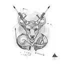 Archery hunting tattoo design idea