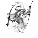 Archery hunting tattoo design idea