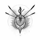 Archery hunting tattoo design idea
