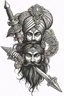 sikh warrior tattoo design idea