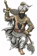 sikh warrior tattoo design idea
