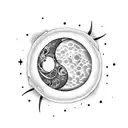 moon and lagoon tattoo design idea