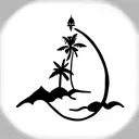 Bali island tattoo design idea