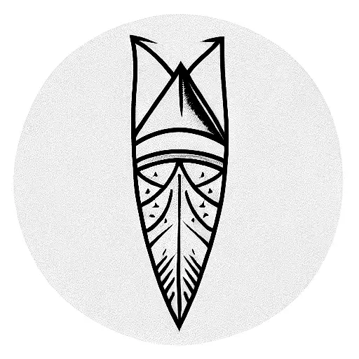 Arrowhead tattoo design idea