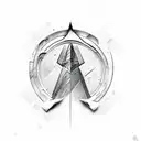 Arrowhead tattoo design idea