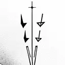 4 Arrowheads tattoo design idea